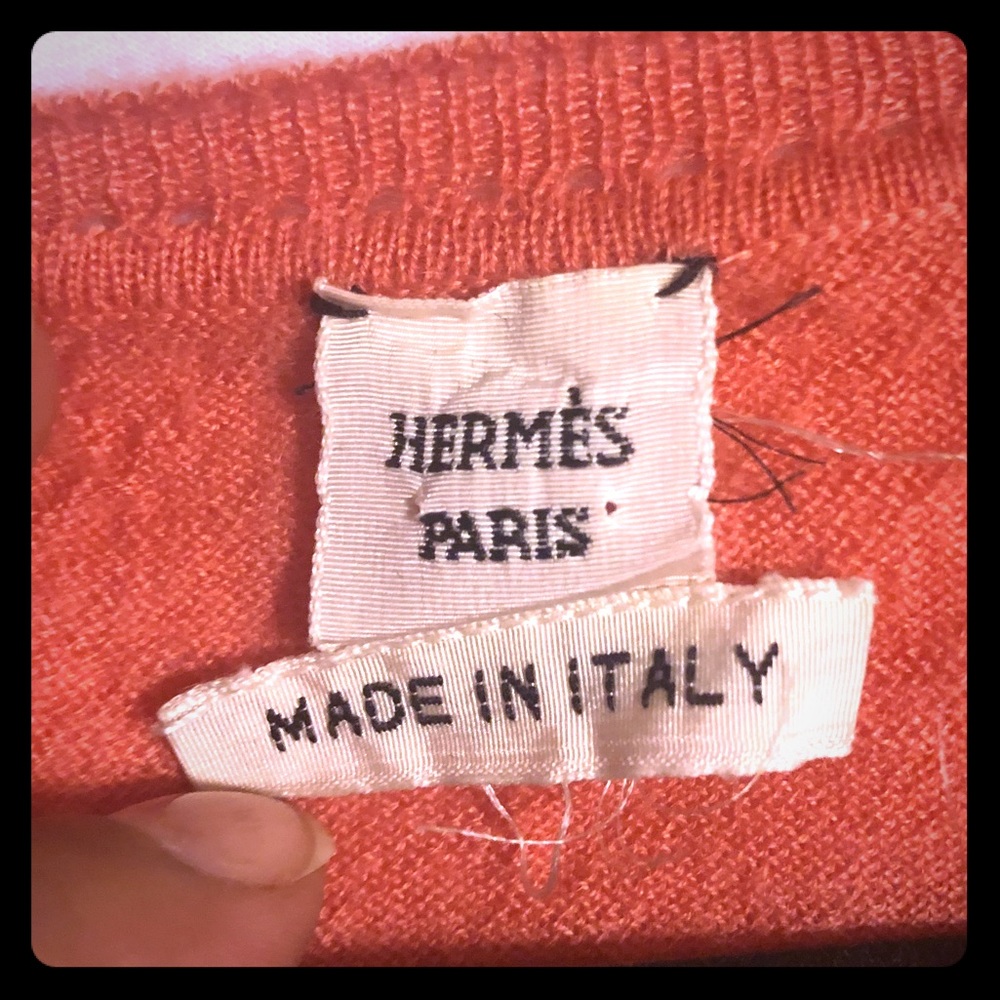 Hermès short sleeve cashmere top